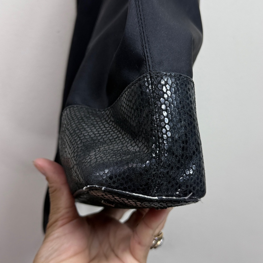 (X3) TORY BURCH NICO bag in black nylon and patent leather, large - Picture 6 of 12